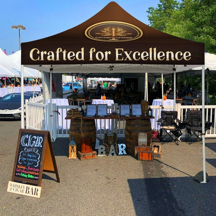 Cigar Tent - Crafted for Excellence Commercial Canopy Tent 10x10 - ablem8canopy