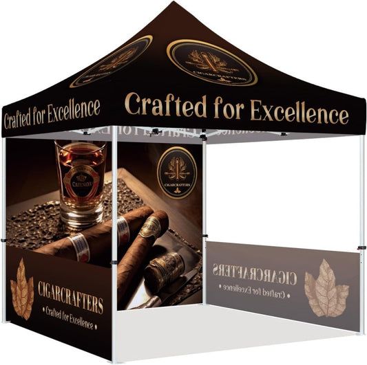 Cigar Tent - Crafted for Excellence Commercial Canopy Tent 10x10 - ablem8canopy