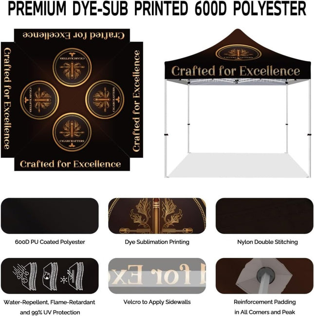 Cigar Tent - Crafted for Excellence Commercial Canopy Tent 10x10 - ablem8canopy