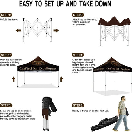 Cigar Tent - Crafted for Excellence Commercial Canopy Tent 10x10 - ablem8canopy