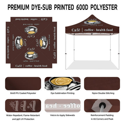 Coffee Canopy - 10x10 Pop Up Tents and Canopies for Coffee and Food Outdoor Catering - ablem8canopy