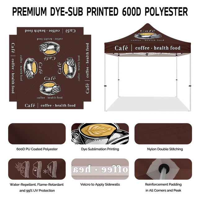 Coffee Canopy - 10x10 Pop Up Tents and Canopies for Coffee and Food Outdoor Catering - ablem8canopy