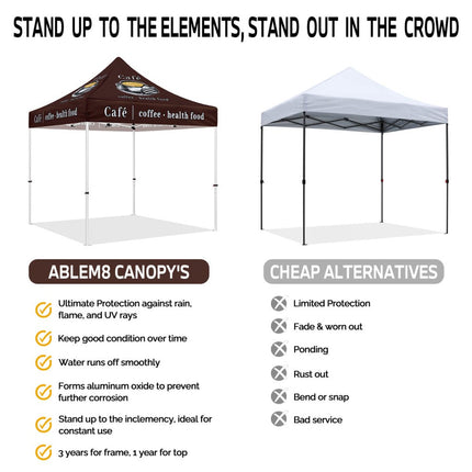 Coffee Canopy - 10x10 Pop Up Tents and Canopies for Coffee and Food Outdoor Catering - ablem8canopy