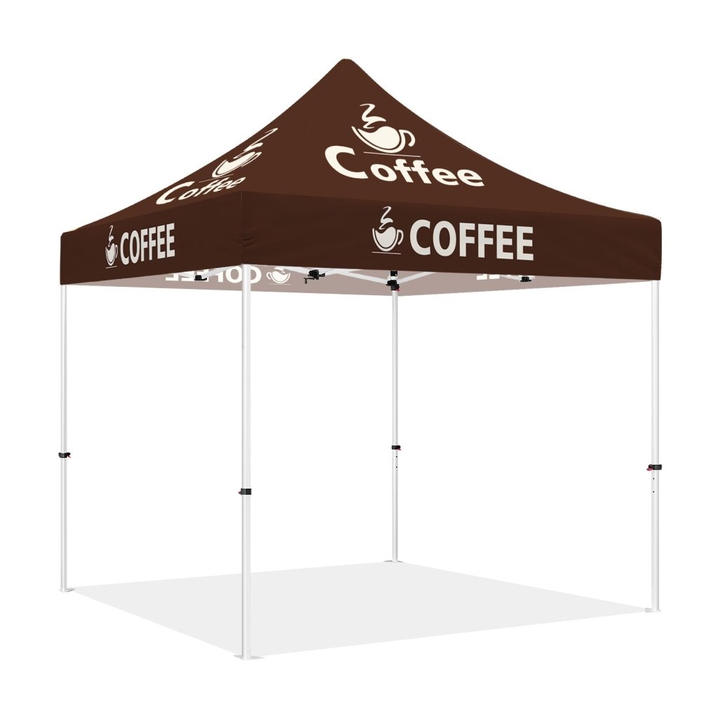 Coffee Canopy-Coffee 10x10 Pop Up Canopy Tent