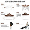 Coffee Canopy - ABLEM8CANOPY Coffee 10x10 Pop Up Canopy Tent - ablem8canopy