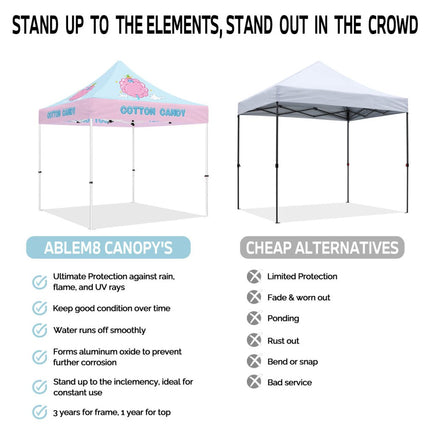 Cotton Candy Tent - Cotton Candy 10x10 Pop Up Canopy and Tent - ablem8canopy