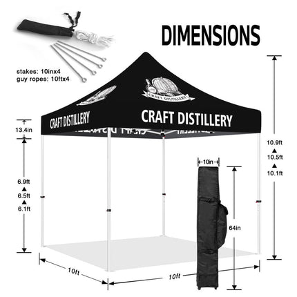 Craft Beer Tent - Craft Distillery 10x10 Pop Up Canopy Tent - ablem8canopy