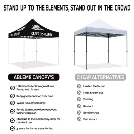 Craft Beer Tent - Craft Distillery 10x10 Pop Up Canopy Tent - ablem8canopy