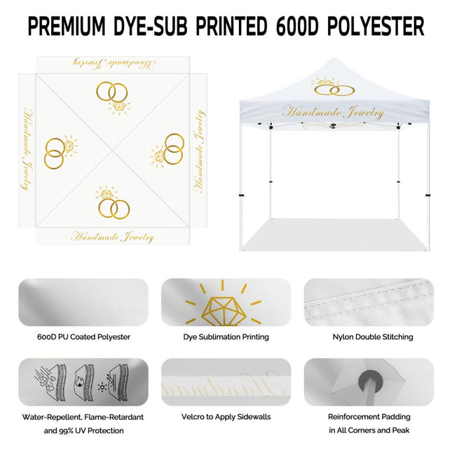 Craft Fair Tent - ABLEM8CANOPY Handmade Jewelry 10x10 Pop Up Canopy Tent - ablem8canopy