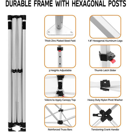 Custom 10x10 Canopy +3 Full Walls + 1 Half Wall - ablem8canopy