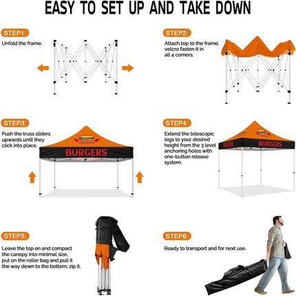 Custom 10x10 Canopy +3 Full Walls + 1 Half Wall - ablem8canopy