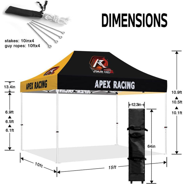 Custom 10x15 Canopy + Back Wall - ablem8canopy