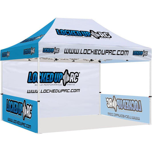Custom 10x15 Canopy + Back Wall + 2 Half Side Walls - ablem8canopy