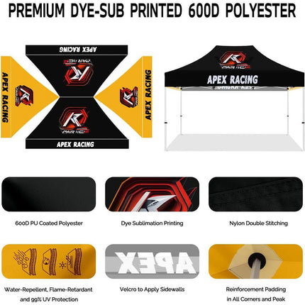 Custom 10x15 Canopy + Back Wall - ablem8canopy