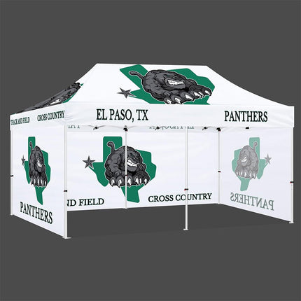 Custom 10x20 Canopy + Back Wall + 2 Full Side Walls - ablem8canopy