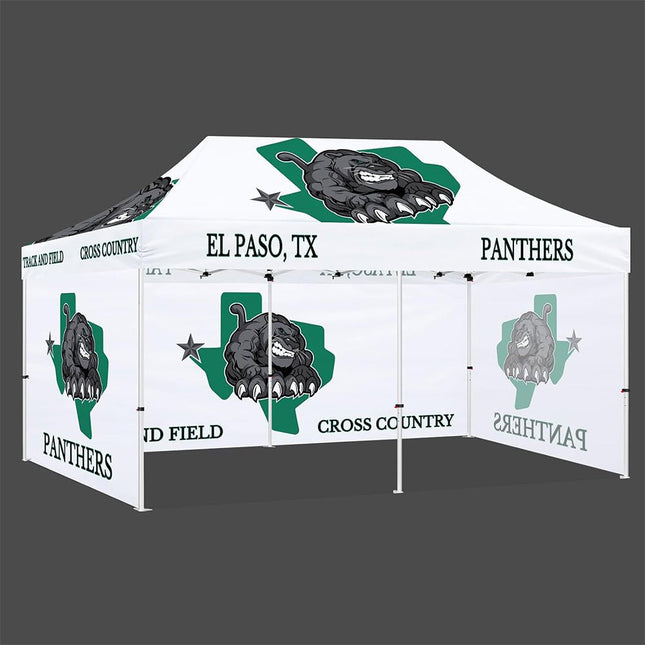 Custom 10x20 Canopy + Back Wall + 2 Full Side Walls - ablem8canopy