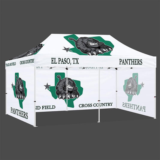 Custom 10x20 Canopy + Back Wall + 2 Full Side Walls - ablem8canopy