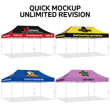 Custom Canopy Tent 10x20 - Custom 10x20 Pop Up Canopy Top - ablem8canopy