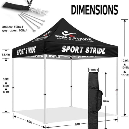 Exercise Tent - SPORT STRIDE 10x10 Custom Printed Canopy Tents - ablem8canopy