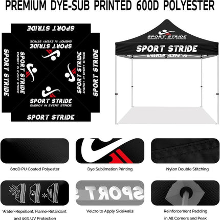 Exercise Tent - SPORT STRIDE 10x10 Custom Printed Canopy Tents - ablem8canopy