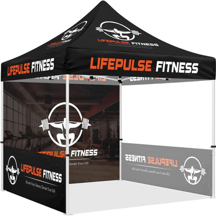 Fitness Tent - LIFEPULSE FITNESS 10 x 10 Canopy Tent with Side Walls - ablem8canopy
