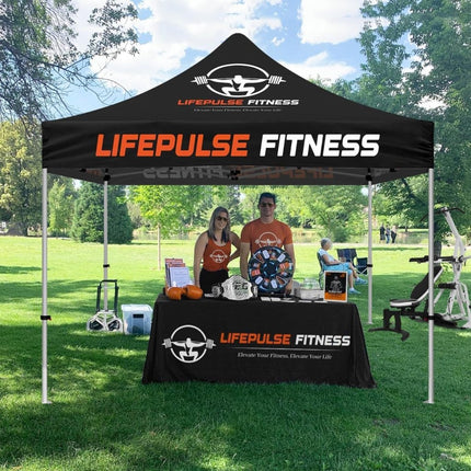 Fitness Tent - LIFEPULSE FITNESS 10 x 10 Canopy Tent with Side Walls - ablem8canopy