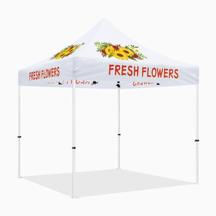 Flowering Tent - Fresh Flowers 10x10 Pop Up Canopy Tent - ablem8canopy