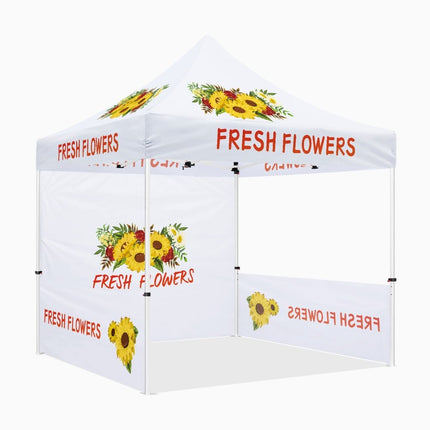 Flowering Tent - Fresh Flowers 10x10 Pop Up Canopy Tent - ablem8canopy