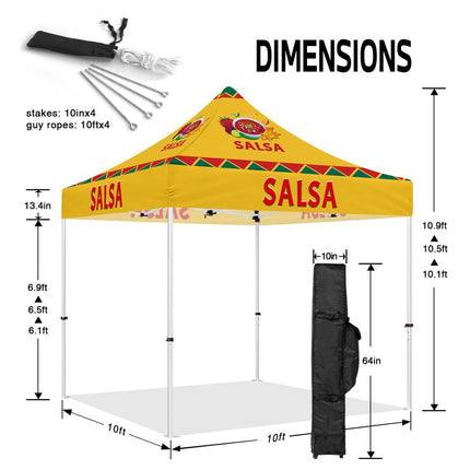 Food Booth Tents - Salsa Pop Up 10 x10 canopy tent - ablem8canopy