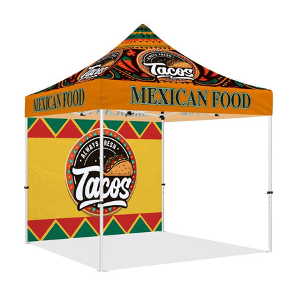 Food Canopy Tent - 10x10 Canopies Pop Up Tents for for Mexican Food Vendors Serving Tacos - ablem8canopy
