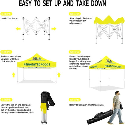 Food Cover Tents - Fermented Food 10x10 Pop Up Canopy Tent - ablem8canopy