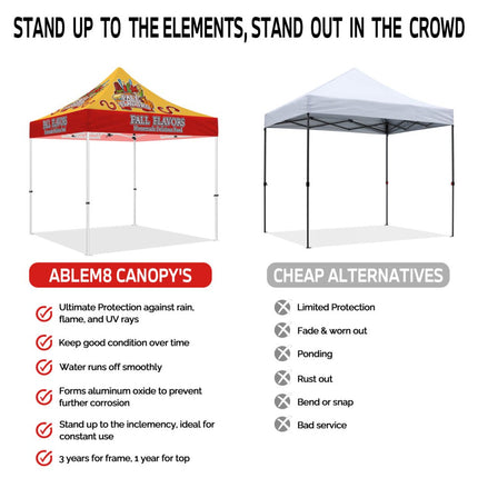 Food Pop Up tent - Fall Flavors 10x10 Pop Up Canopy Tent - ablem8canopy
