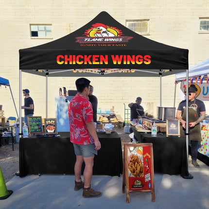 Food Tent - ABLEM8CANOPY Chickenwings 10x10 Pop Up Canopy Tent - ablem8canopy