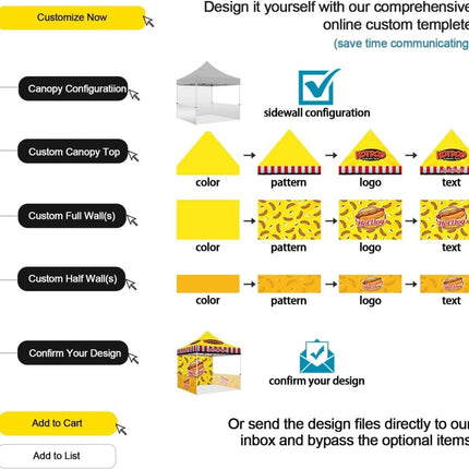Food Tent - ABLEM8CANOPY Chickenwings 10x10 Pop Up Canopy Tent - ablem8canopy