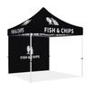 Food Tent Covers - Fish & Chips 10x10 Pop Up Canopy Tent - ablem8canopy