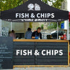 Food Tent Covers - Fish & Chips 10x10 Pop Up Canopy Tent - ablem8canopy