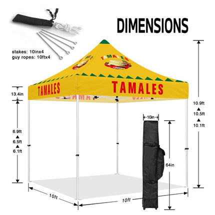Food Truck Tent - Tamales canopy tent 10 x 10 - ablem8canopy