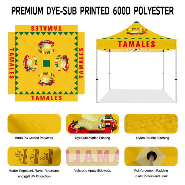 Food Truck Tent - Tamales canopy tent 10 x 10 - ablem8canopy