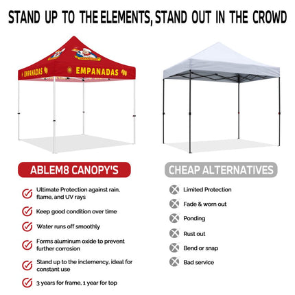 Food Vendor Tents - ABLEM8CANOPY 10x10 Empanadas canopy tent heavy duty - ablem8canopy