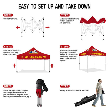 Food Vendor Tents - ABLEM8CANOPY 10x10 Empanadas canopy tent heavy duty - ablem8canopy