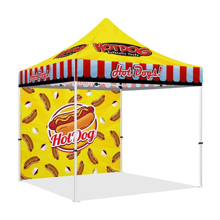 Hotdog Tent - 10x10 Themed Pop Up Tents & Outdoor Canopies for Hot Dogs Food Vendors - ablem8canopy