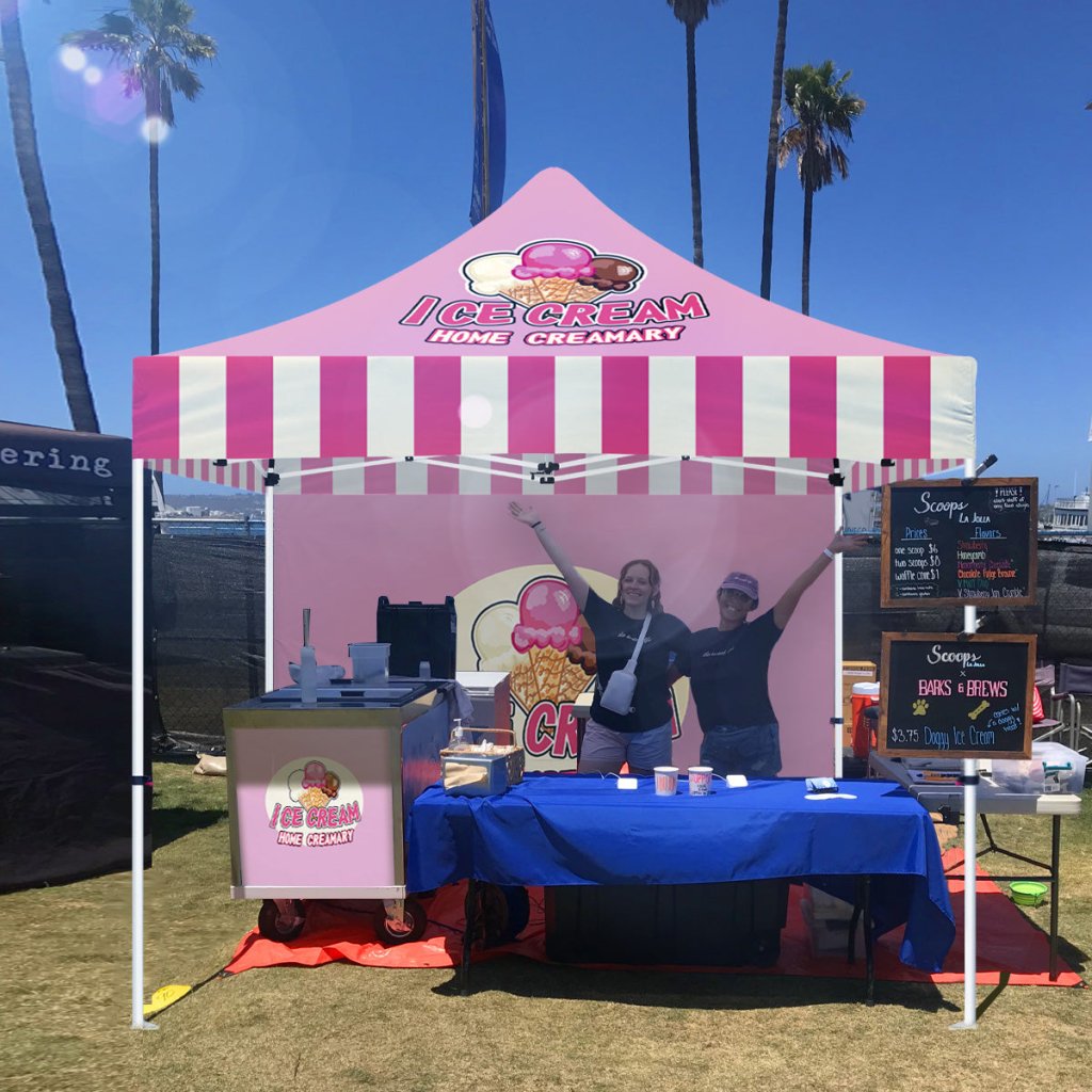 Ice Cream 10x10 Canopy Tents for Sale