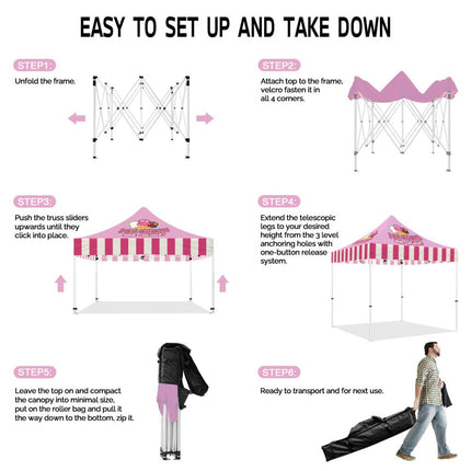 Ice Cream Tent - ABLEM8CANOPY Ice Cream 10x10 Personalized Canopy Tents for Sale - ablem8canopy