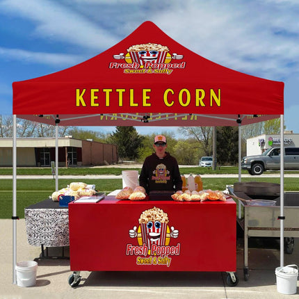 Kettle Corn tent - Kettle Corn 10 x 10 Pop Up Canopy Tent - ablem8canopy