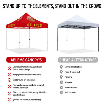 Kettle Corn tent - Kettle Corn 10 x 10 Pop Up Canopy Tent - ablem8canopy