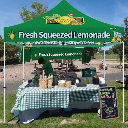 Lemonade Tent - 10x10 Fresh Squeezed Lemonade Pop Up Tent - ablem8canopy