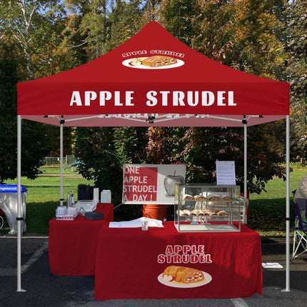 Outdoor Food Tent - Apple Strudel 10x10 Printed Canopy Tent - ablem8canopy