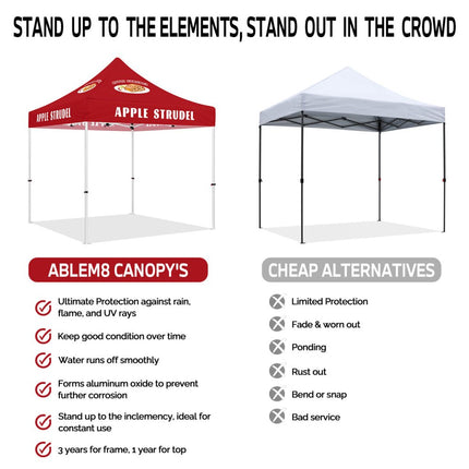Outdoor Food Tent - Apple Strudel 10x10 Printed Canopy Tent - ablem8canopy