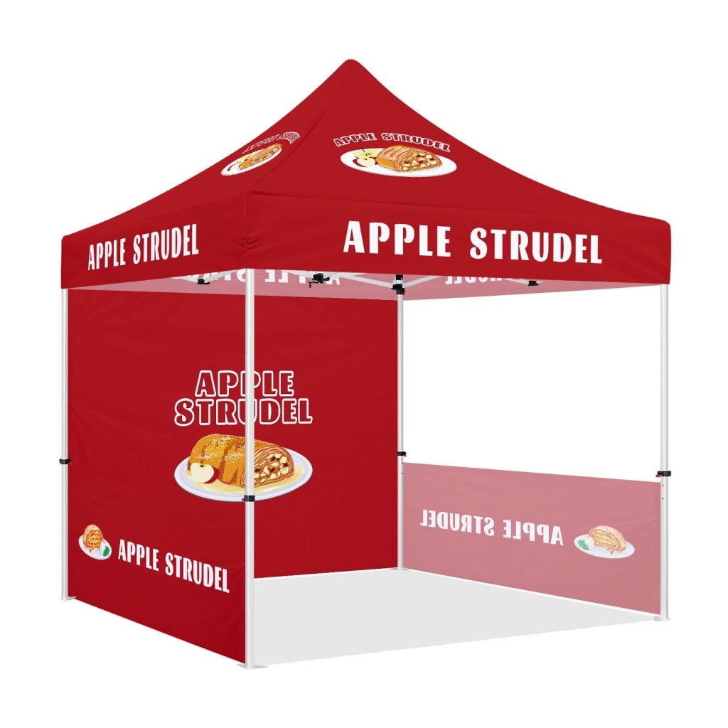 apple tent Outdoor Food Tent-Apple Strudel 10x10 Printed Canopy Tent