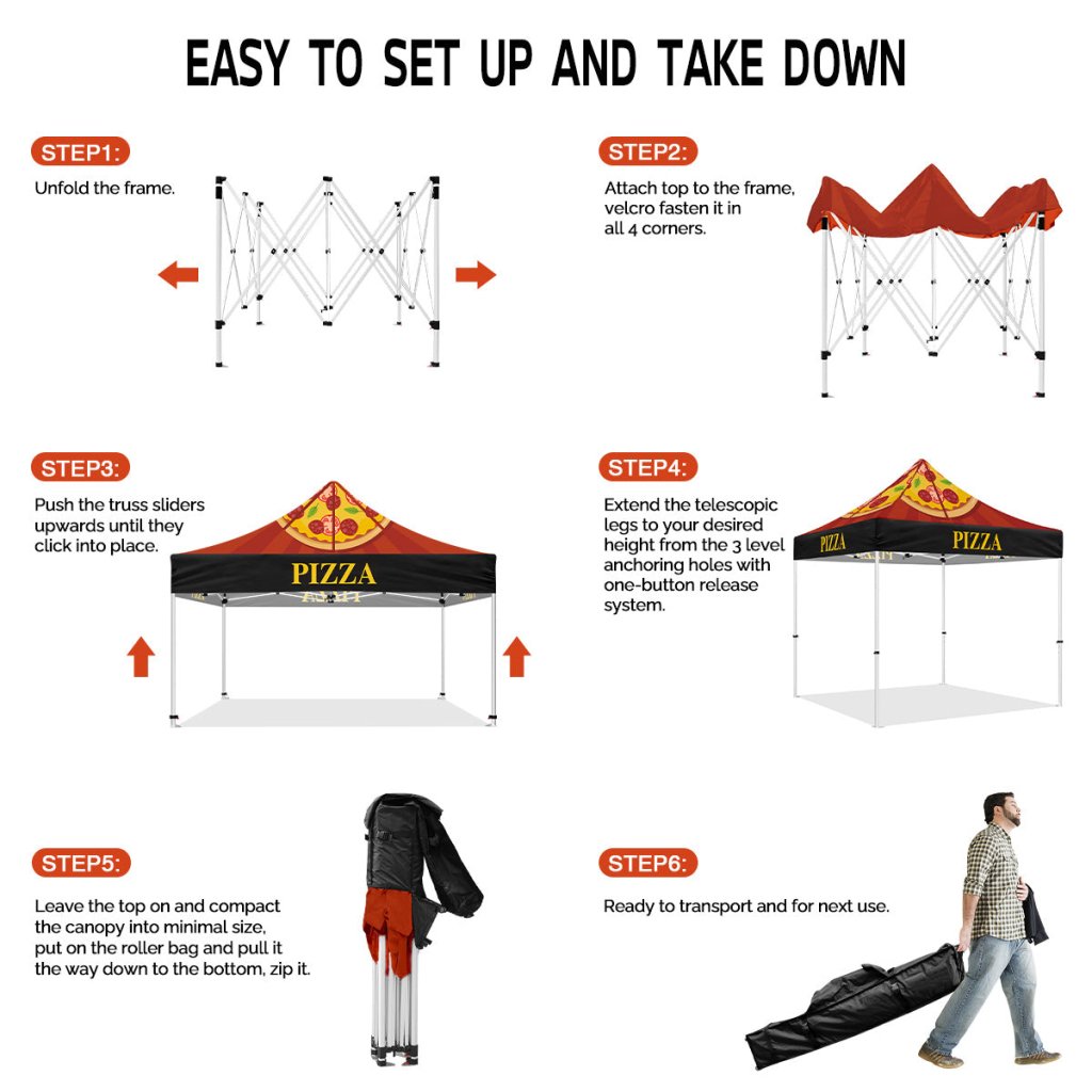 pizzaservice tarp Pizza Tent-Pizza Themed Heavy Duty Canopy Tent-ablem8canopy